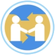 Two people shaking hands