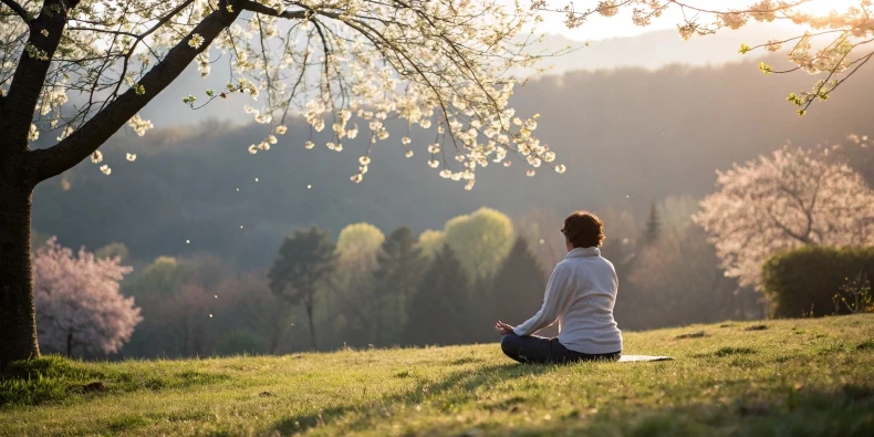 Outdoor meditator